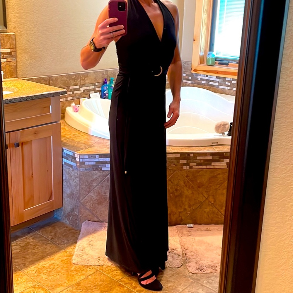 White House Black Market Long Halter Dress size 6